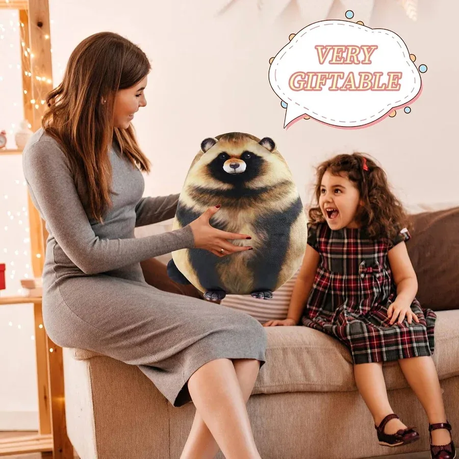 10 Inch Raccoon Stuffed Animal Cute Plushies for Girls Soft Plush Pillow - 5