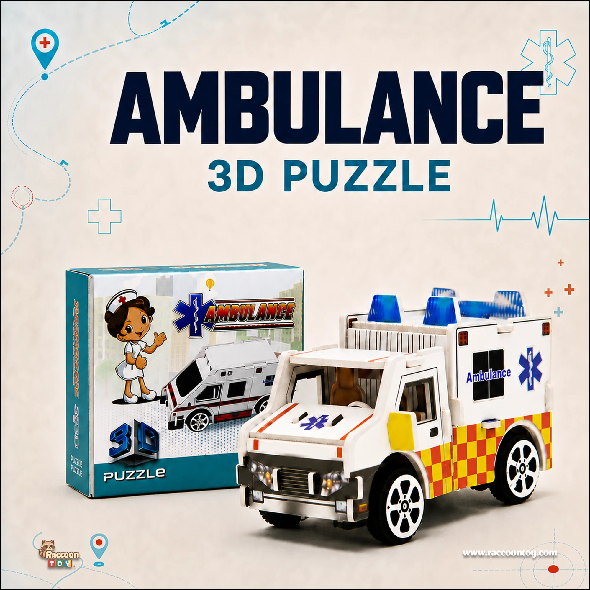 Ambulance 3D Puzzle - Squad Edition