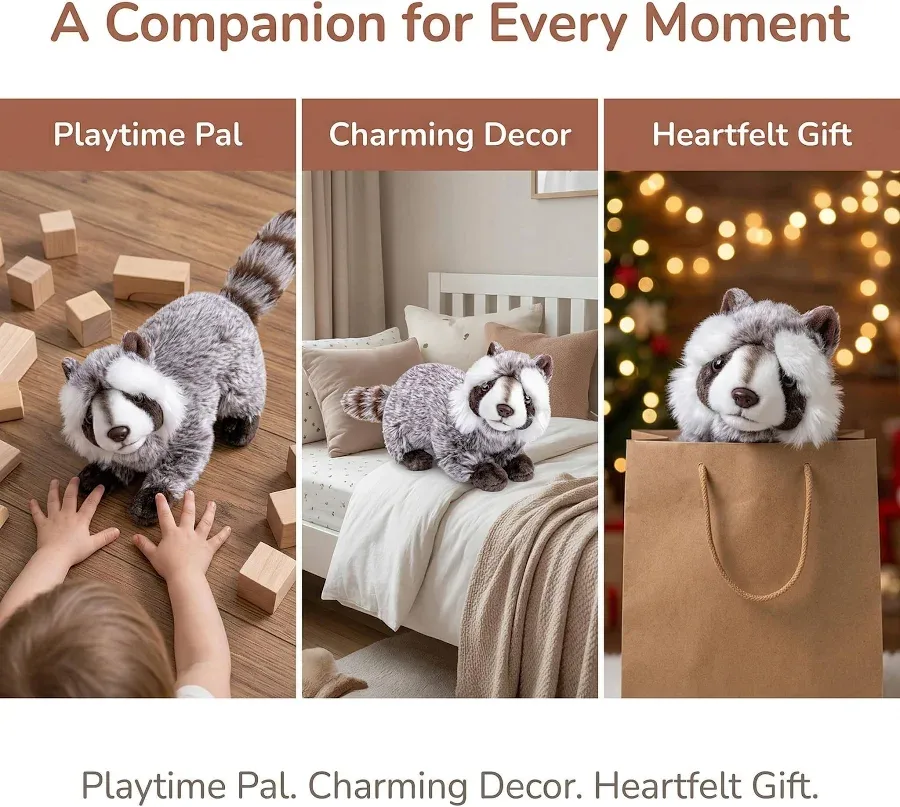 Baby Frankiezhou Simulation Raccoon Plush Toy - 2