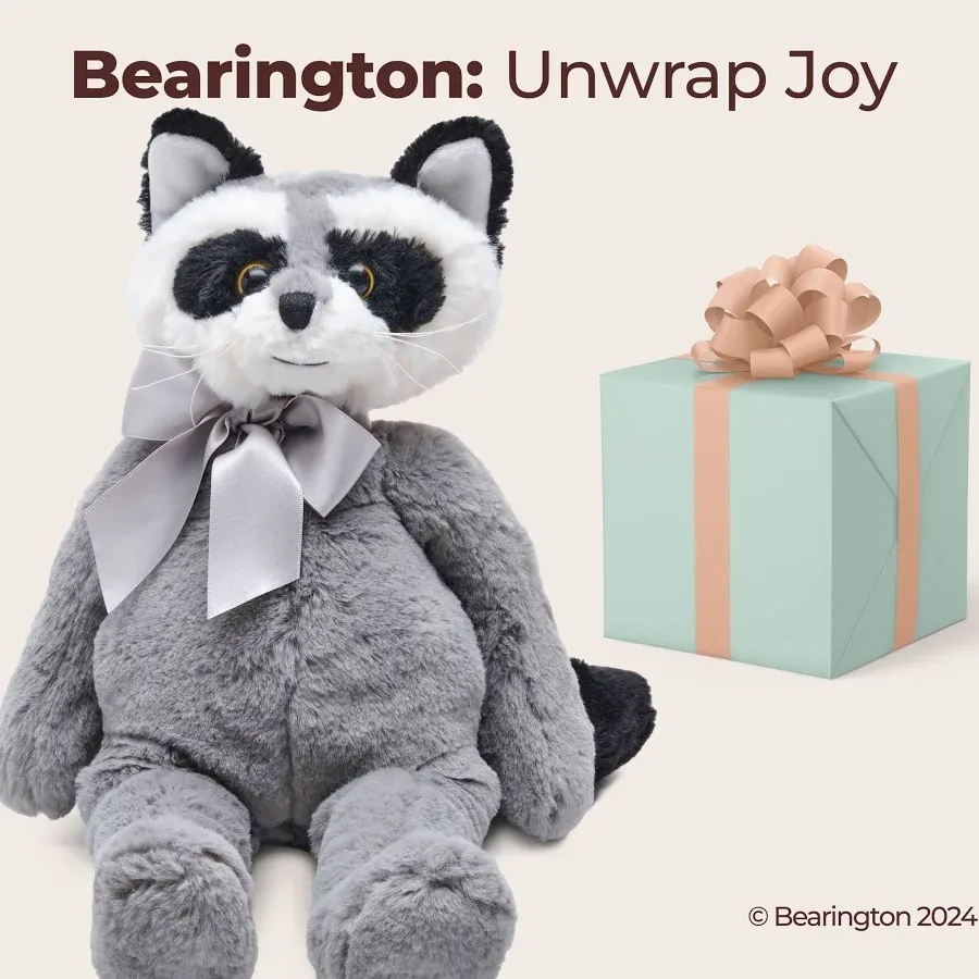 Bearington Camper Plush Raccoon Stuffed Animal - 4