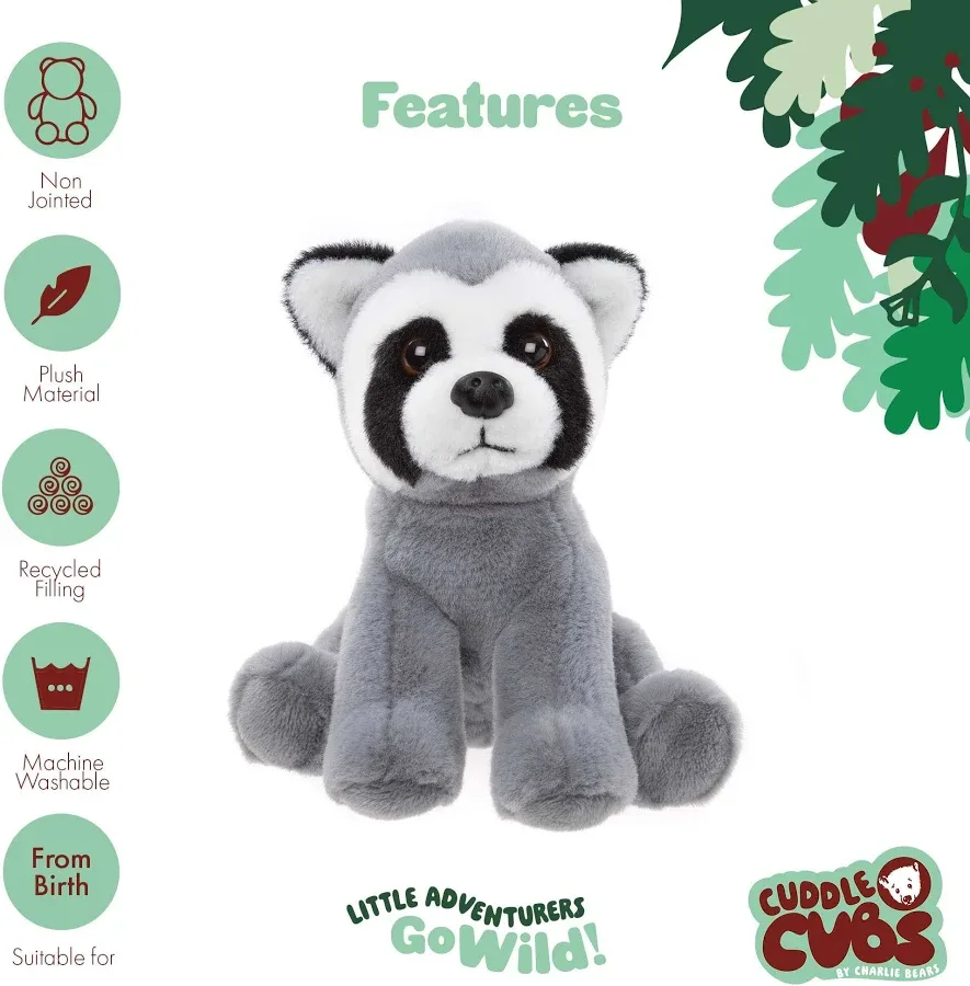 Charlie Bears Cuddle Cub Raccoon - 4
