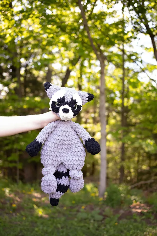 Raccoon Lovey Crochet Raccoon Snuggler