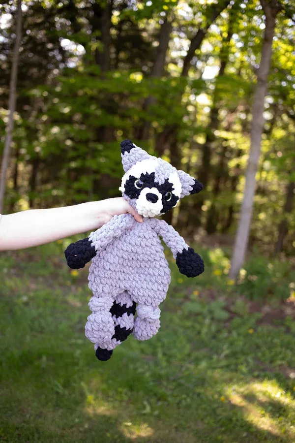 Raccoon Lovey Crochet Raccoon Snuggler - 3