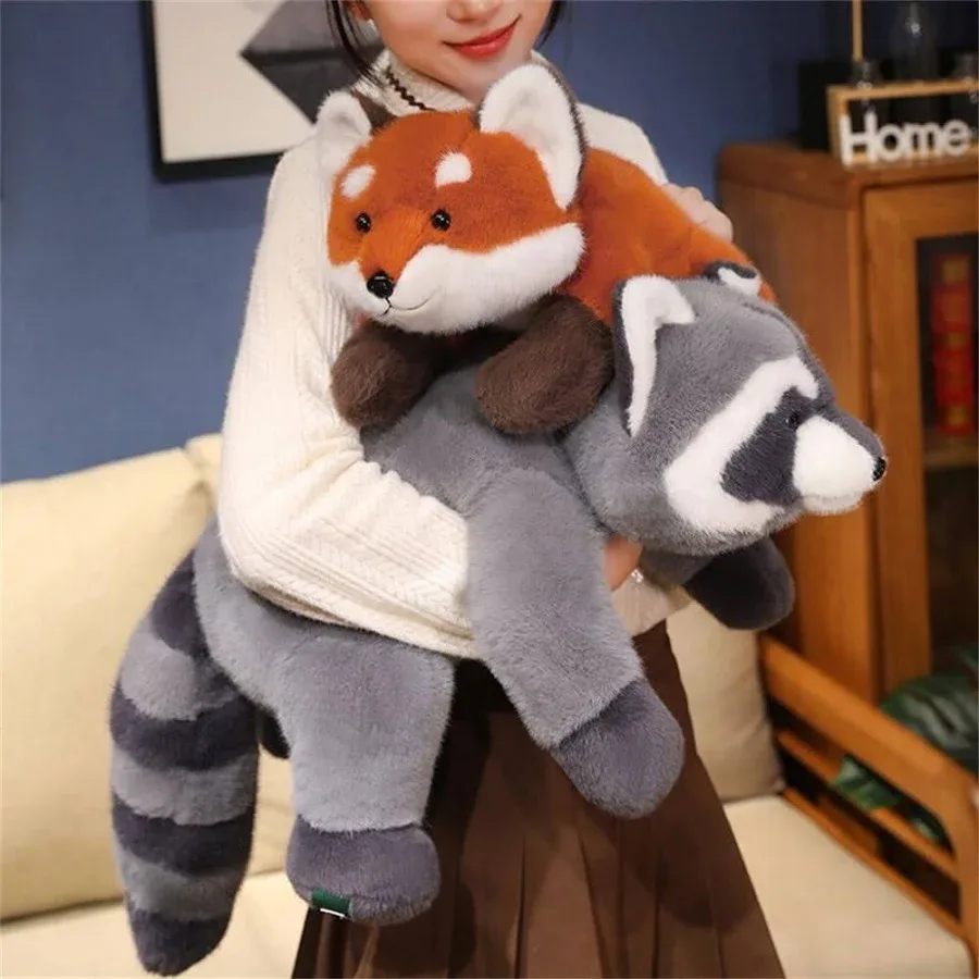 Raccoon Weighted Stuffed Animals, 11.81 Inch Raccoon Plush Toy Doll, Stuffed Raccoon Plush Pillow Cute Weighted Raccoon Plushies Toys for Birthday - 3