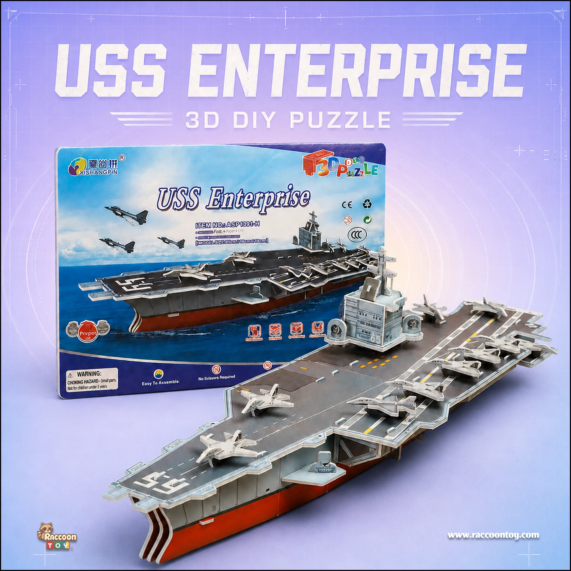 USS Enterprise War Ship 3D Puzzle - 2